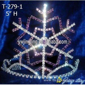 5 Inch Snowflake Tiaras Christmas Pageant Crowns